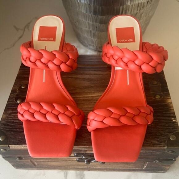 Dolce Vita Paily Sandals in Orange-Red - Picture 2 of 8